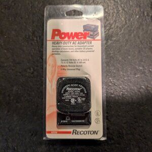 RECOTON Universal AC DC Power Adapter AD550 120V Input 3.4-12V DC Output 500mA